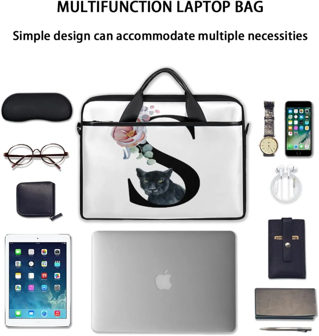 Science Lab Education Themed Laptop Shoulder Messenger Bag Waterproof Laptop Briefcase with Handle and Padded
