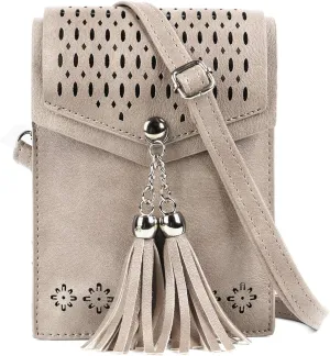 seOSTO Womens Small Crossbody Bag For Woman, Tassel Wallet PurseGifts For Teenage Girls