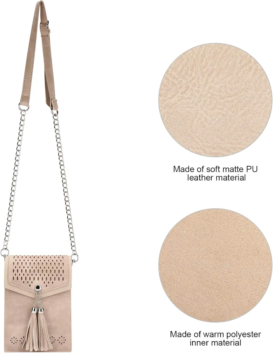 seOSTO Womens Small Crossbody Bag For Woman, Tassel Wallet PurseGifts For Teenage Girls
