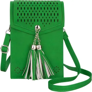 seOSTO Womens Small Crossbody Bag For Woman, Tassel Wallet PurseGifts For Teenage Girls