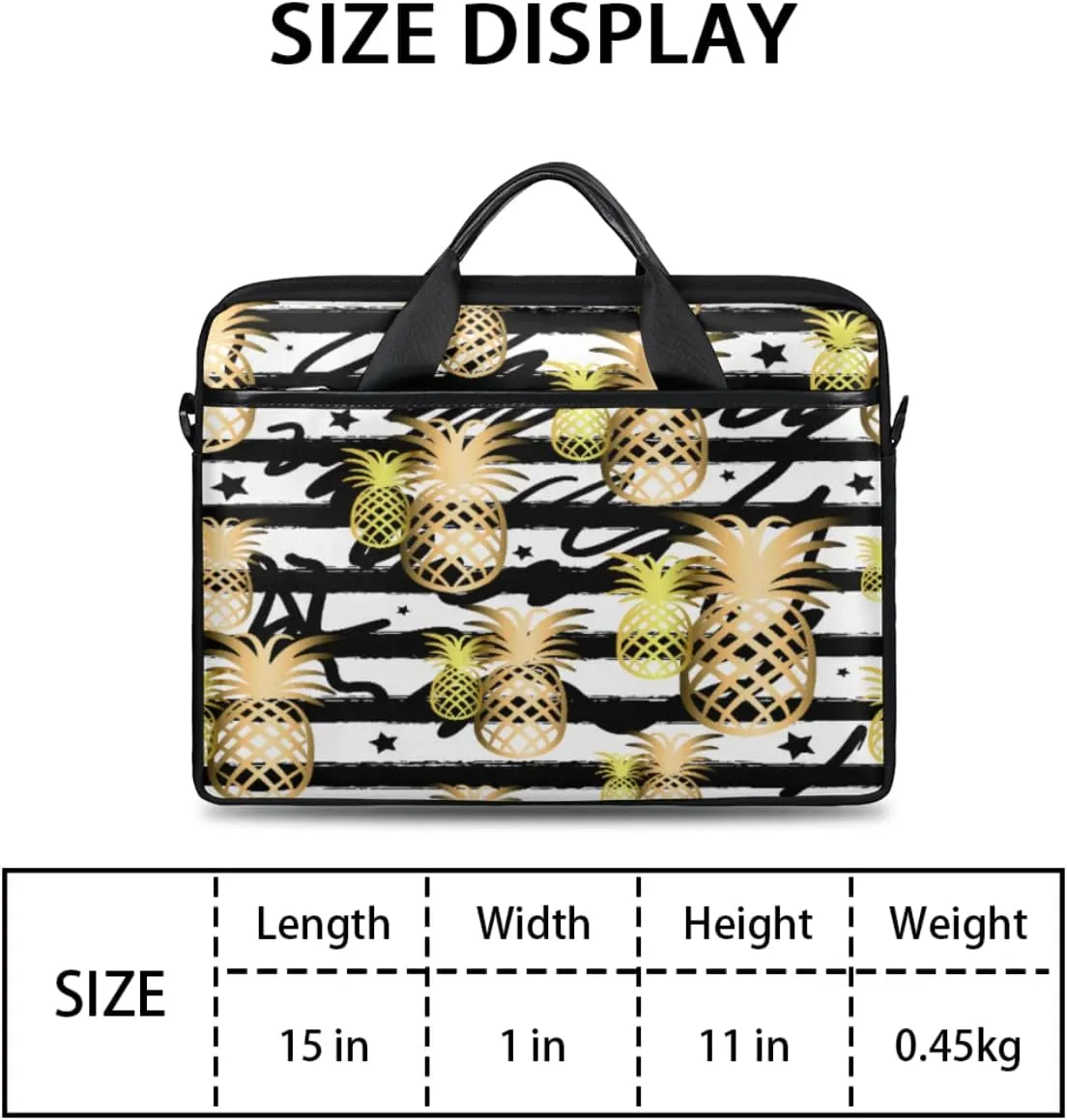 Strawberry Mushrooms Laptop Shoulder Messenger Bag Waterproof Laptop Briefcase Handle Padded Strap