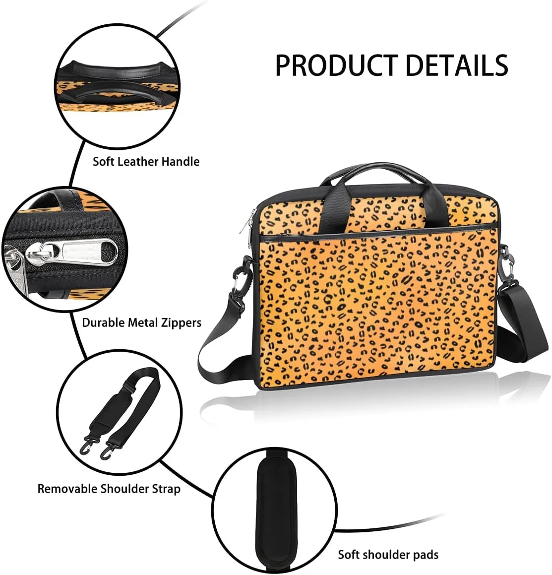 Strawberry Mushrooms Laptop Shoulder Messenger Bag Waterproof Laptop Briefcase Handle Padded Strap