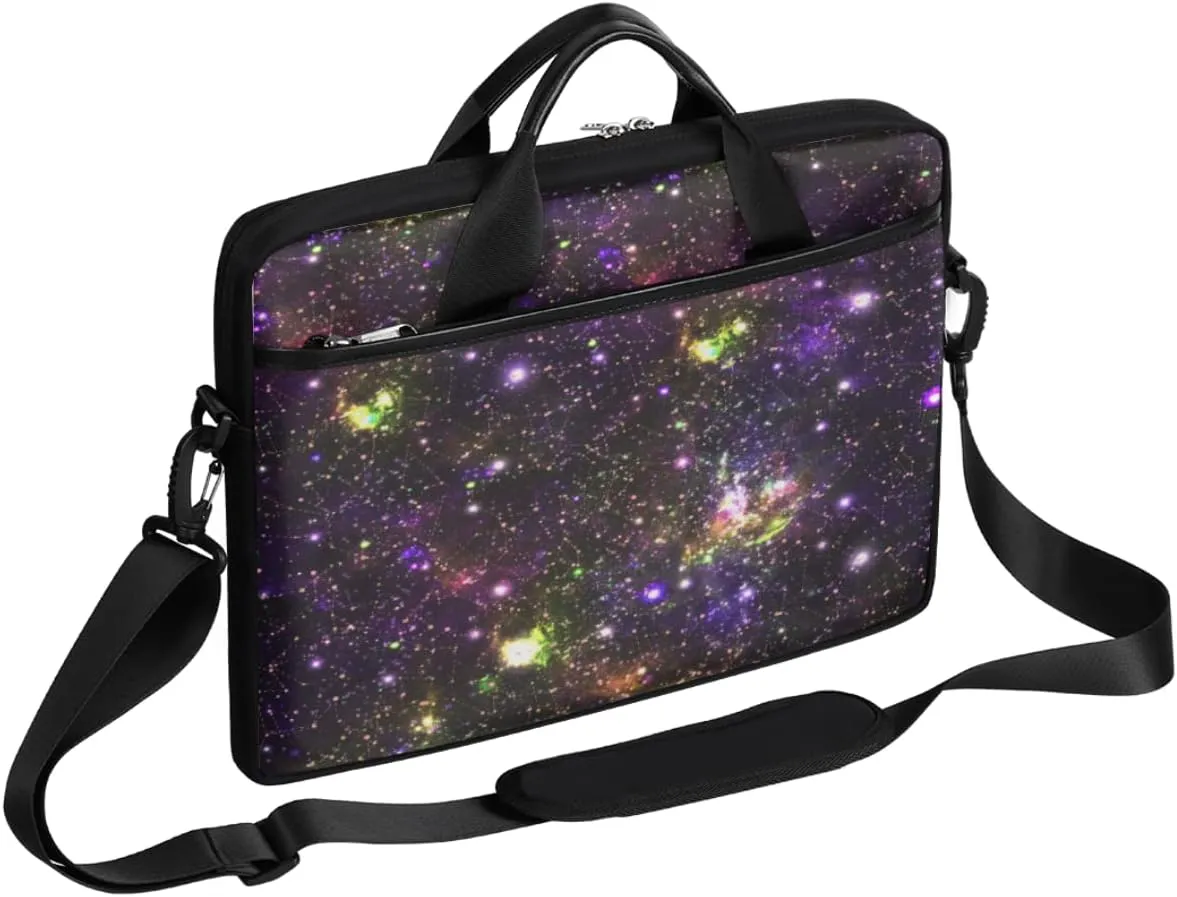 Sugar Skull Pattern Laptop Shoulder Messenger Bag Waterproof Laptop Briefcase Handle Padded Strap