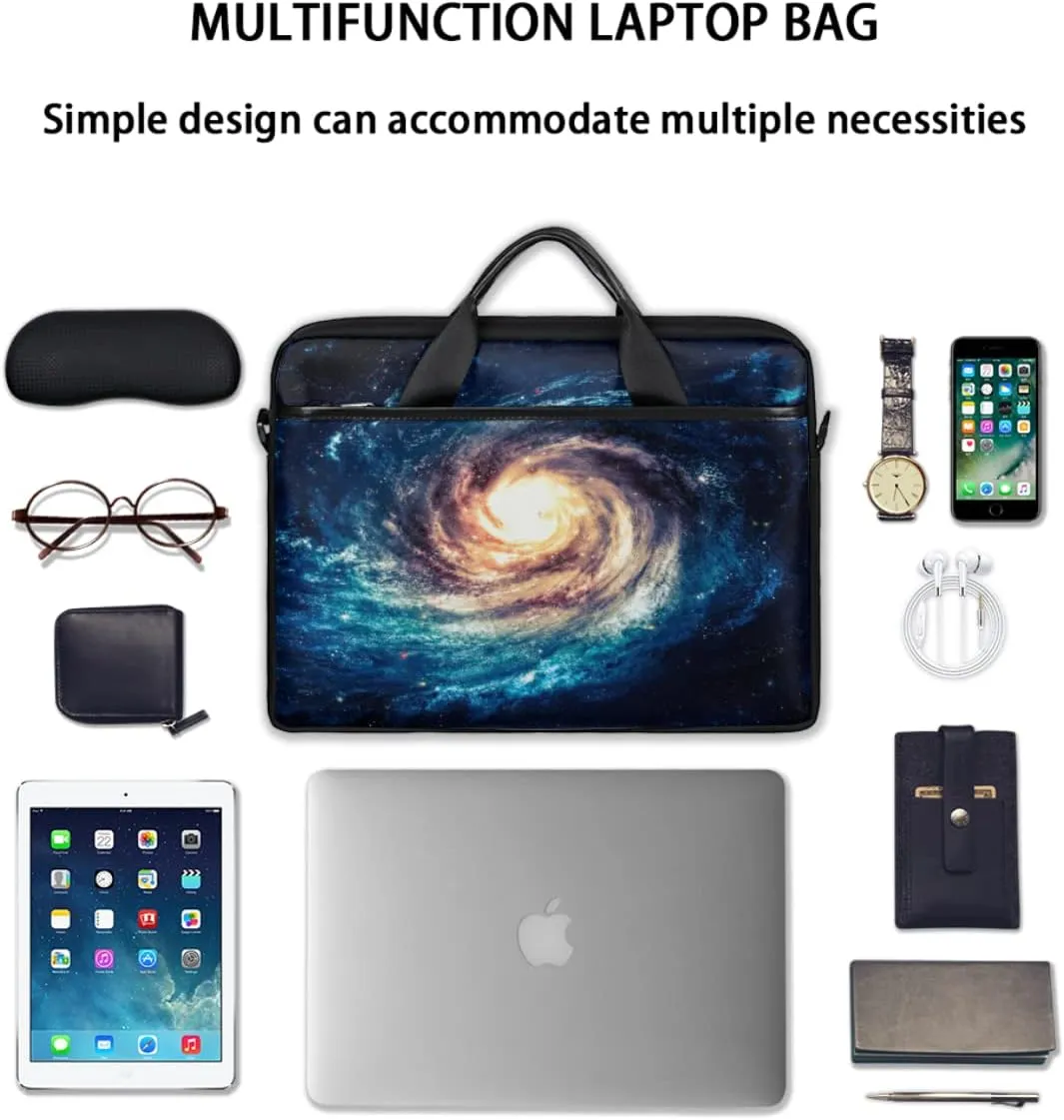 Sugar Skull Pattern Laptop Shoulder Messenger Bag Waterproof Laptop Briefcase Handle Padded Strap