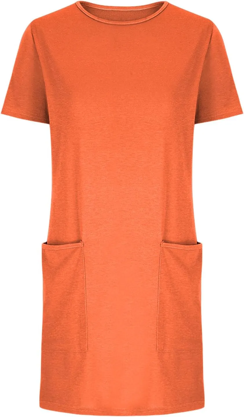 Summer Dresses Women Short Sleeve Mini Dress Fitted Loose Flowy Dresses Women Casual Spring Summer