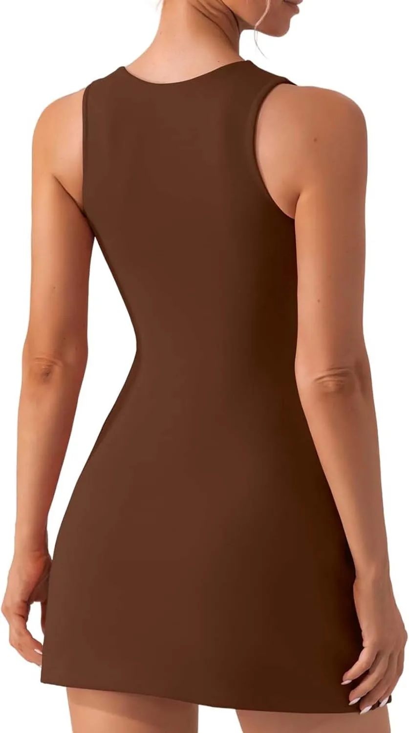 Sundress for Women Sexy Sleeveless Square Neck Mini Dresses Spaghetti Strap Tunic Dresses Fashion Party Club Dress