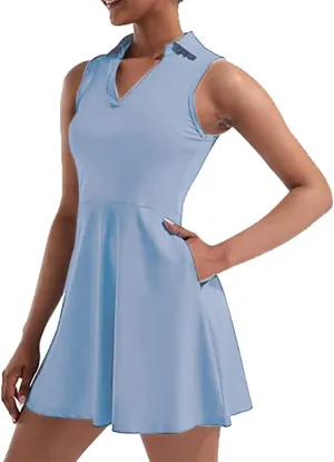 Tennis Dress Athletic Dress for Women Workout Dress with Built in Shorts and Bra Cutout Plus Size Dresses for Curvy Women