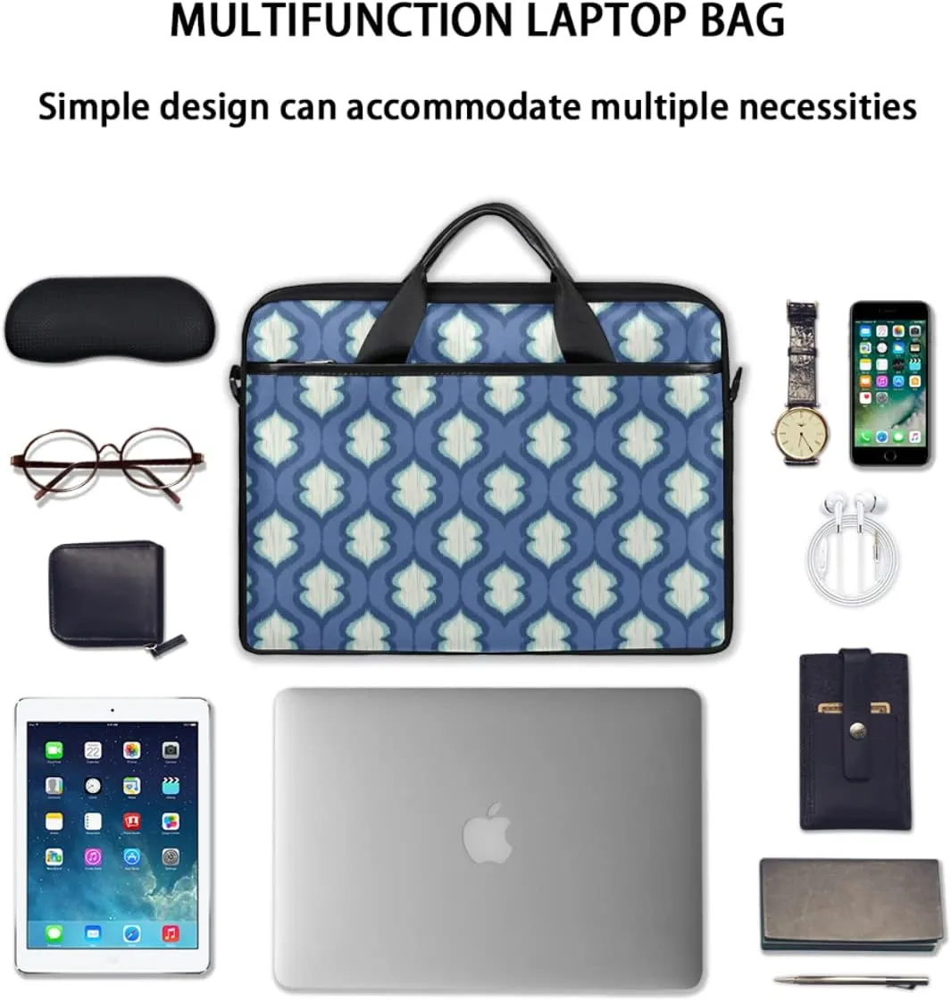 Thanksgiving Pumpkin Pattern Laptop Shoulder Messenger Bag Waterproof Laptop Briefcase Handle Padded Strap