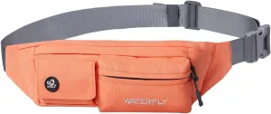 WATERFLY Fanny Pack for Women Men Water Resistant Small Waist Pouch Slim Belt Bag with 4 Pockets for Running Travelling Hiking Walking Lightweight Crossbody Chest Bag Fit All Phones