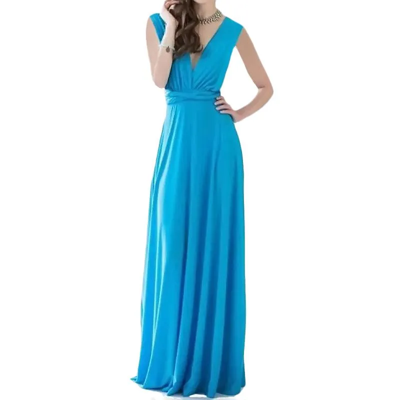 way Wrap Convertible Boho Maxi Club Red Dress Bandage Long Party Bridesmaids Infinity Robe Longue Femme