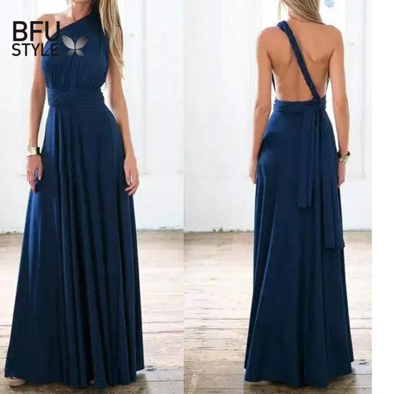 way Wrap Convertible Boho Maxi Club Red Dress Bandage Long Party Bridesmaids Infinity Robe Longue Femme