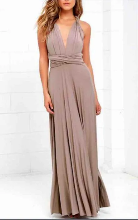 way Wrap Convertible Boho Maxi Club Red Dress Bandage Long Party Bridesmaids Infinity Robe Longue Femme