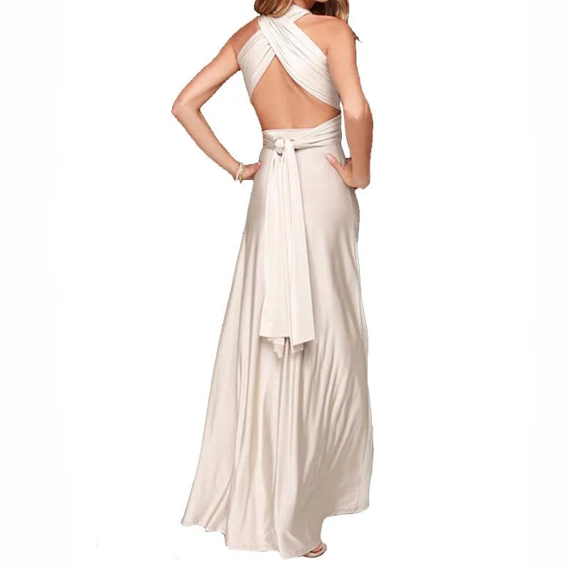 way Wrap Convertible Boho Maxi Club Red Dress Bandage Long Party Bridesmaids Infinity Robe Longue Femme