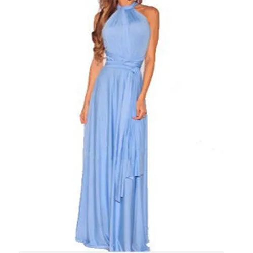 way Wrap Convertible Boho Maxi Club Red Dress Bandage Long Party Bridesmaids Infinity Robe Longue Femme