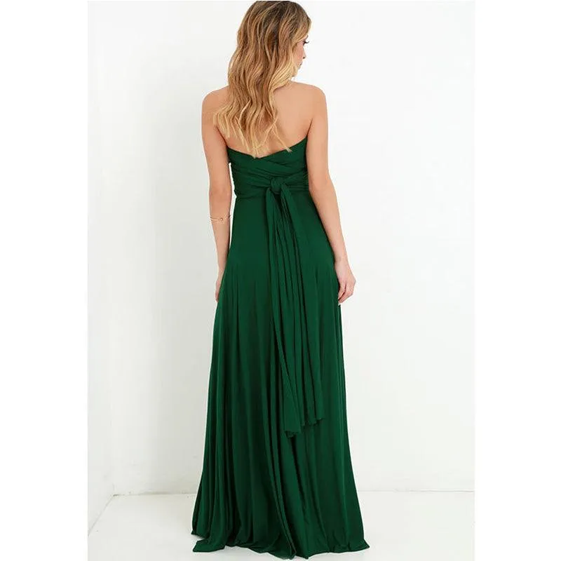 way Wrap Convertible Boho Maxi Club Red Dress Bandage Long Party Bridesmaids Infinity Robe Longue Femme