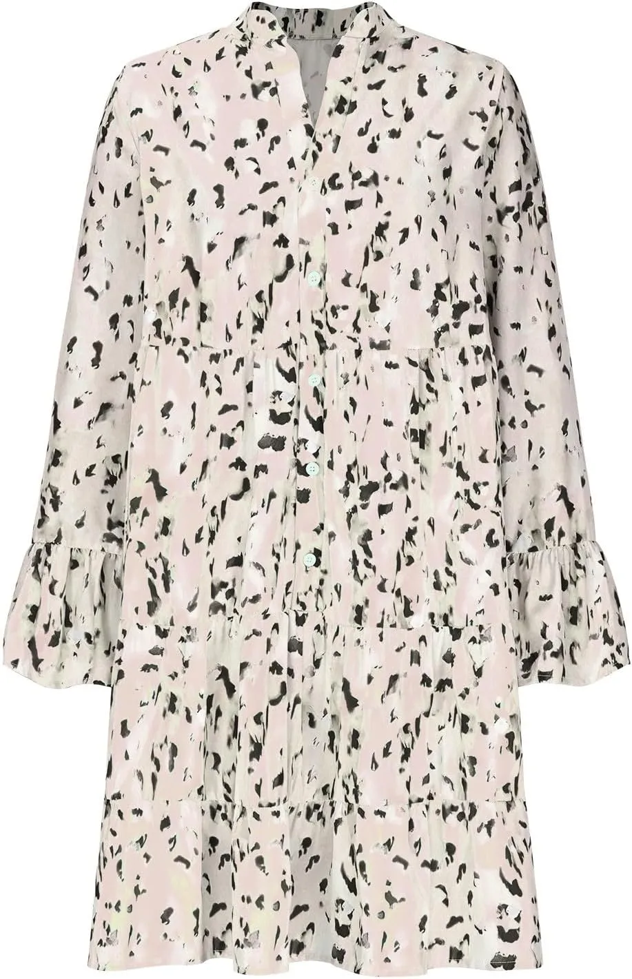Women's Fashion Dress Boho Ruffle Tiered Flowy Half Sleeve Mini Dress Summer Trendy Going Out Vacation Outfits