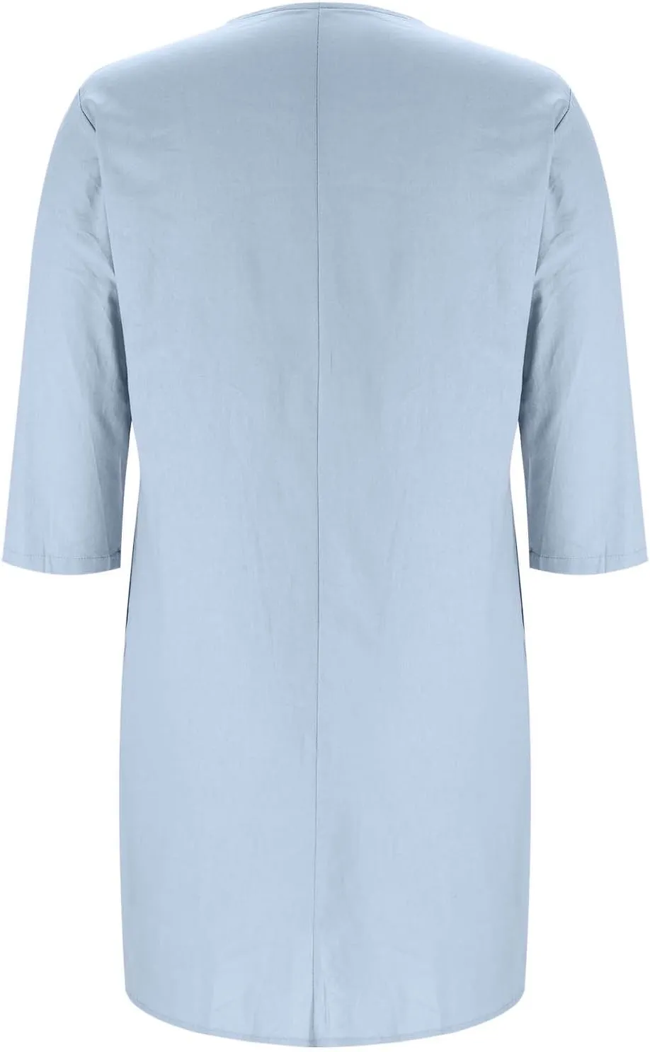 Womens Plus Size Linen Midi Dresses Summer Spring Long Sleeve Casual Button Elegant Formal Knee Length Dress