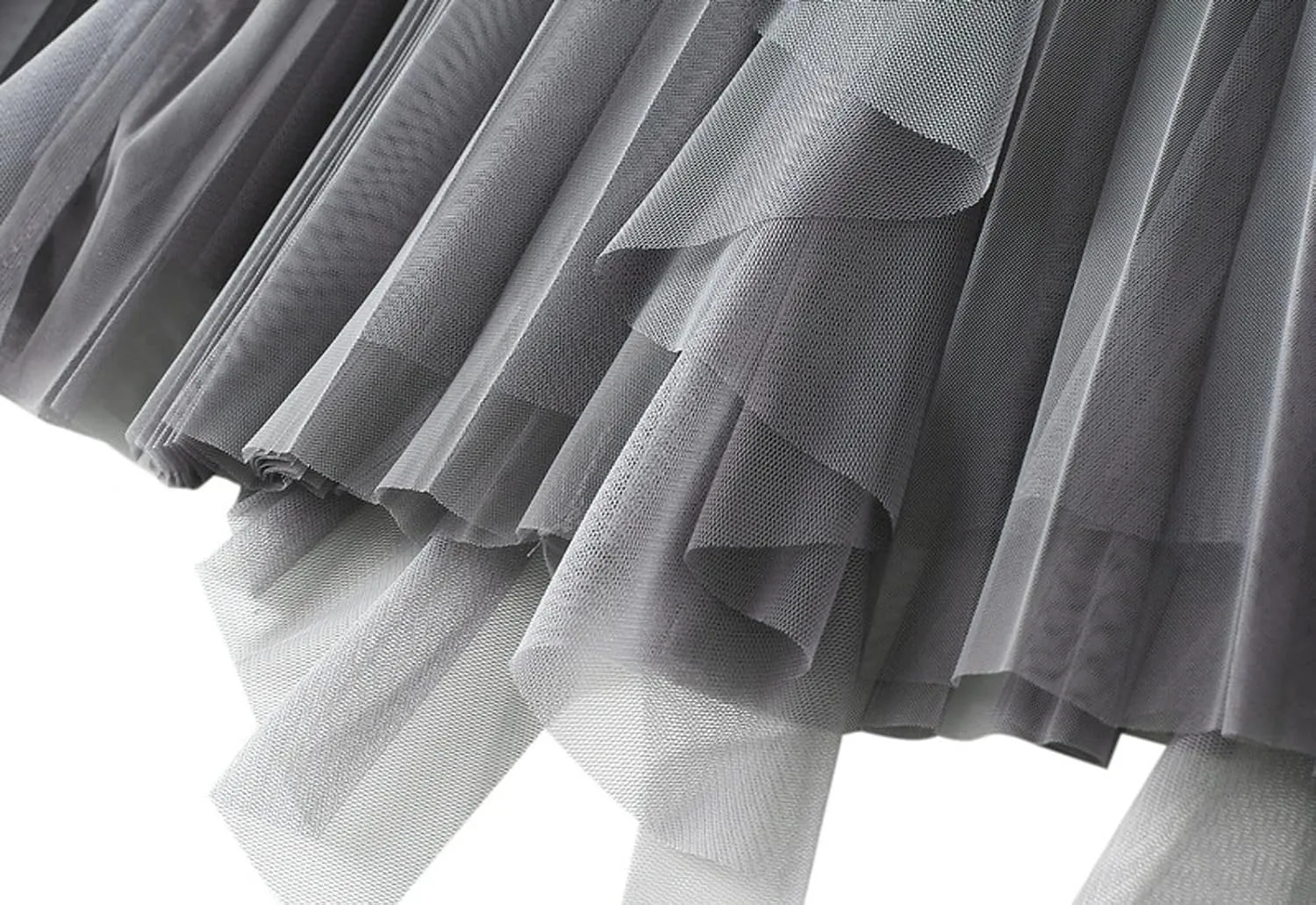 Women's Ruffled Tulle Midi Skirt High Waist Pleated A-line Skirt for Elegant and Casual Occasions 2025 Summer Fashion