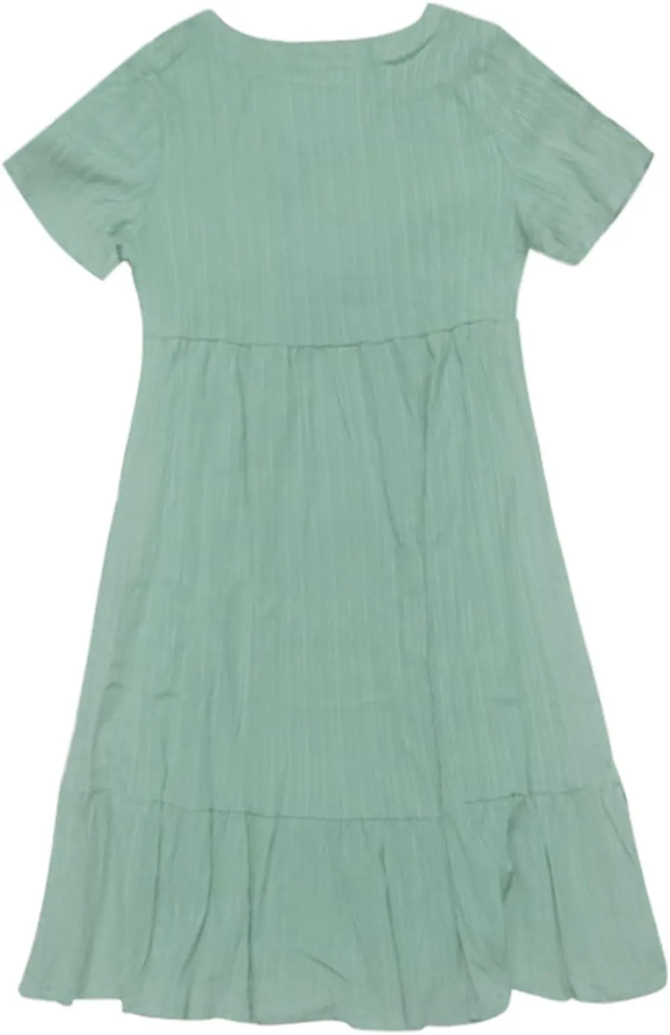 ZYXTIM Summer Dresses for Women 2025 V Neck Short Sleeve Casual Loose Flowy Swing Dress Plus Size Plain Boho Beach Sundress